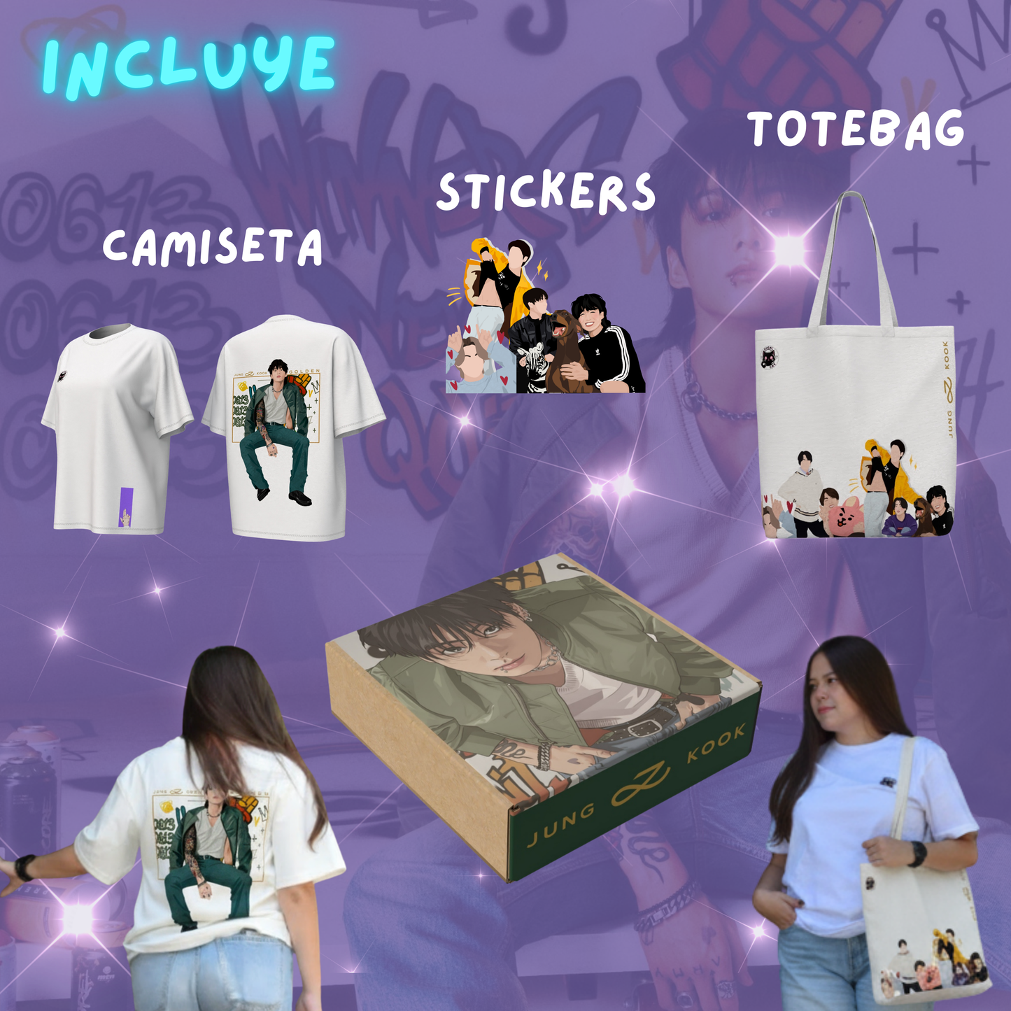 Camiseta Oversize Jung Kook BTS